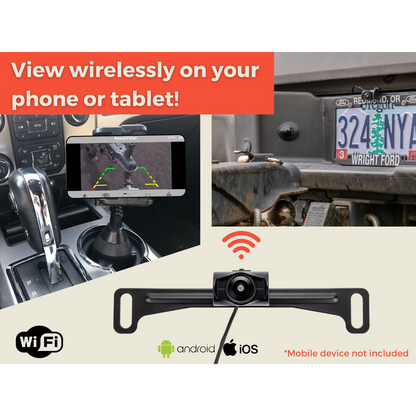 ReadyVision License Plate Frame Wi-Fi Camera